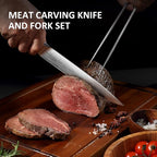YOTSUBA Japanese Carving Knife and Fork Set, Razor-Sharp German Stainless Steel - Image 5