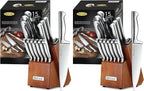 McCook® Knife Sets, German Stainless Steel Kitchen Knife Block Sets by McCook