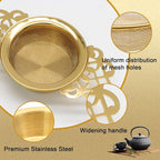 2 Pack Tea Strainers with Drip Bowls Stainless Steel Mesh Tea Infusers Loose - Image 4
