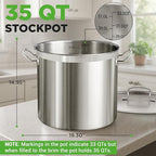 Nutrichef Stainless Steel Cookware Stockpot, 35 Quart Heavy Duty Induction Soup - Image 2