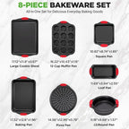 NutriChef Non-Stick Kitchen Oven Baking Pans-Deluxe & Stylish Nonstick Gray - Image 4