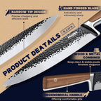 Huusk Japanese Chef Knife 8 Inch Gyuto Kitchen Knife Hand Forged Sushi Knives - Image 4