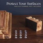 Pre-Oiled, Non Toxic 3-Piece Acacia Cutting Board Set - Image 10