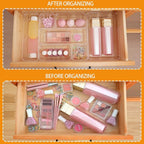 Clear Acrylic Drawer Organizers Set Storage - Image 3