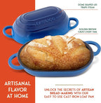 Enameled Cast Iron Bread Oven 2 Qt, Non-Stick Single Loaf Cast Iron Bread Pan - Image 3
