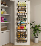 Mefirt 12 Inch Wide Narrow Over The Door Pantry Organizer, Pantry Organization by Mefirt