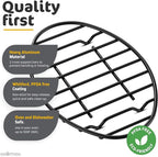 Black, Oval Oven Roasting Rack - Image 4