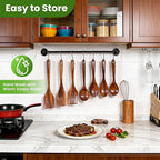 Teak Wooden Utensil Set 10 Piece, Kitchen Cooking Utensils - Image 7