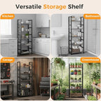 DUMOS 5-Tier Bookshelf, Modern Tall Bookcase, Open Storage Display Shelf - Image 5