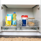 Household Essentials Glidez Chrome-Plated Steel 1-Tier Sliding Under Sink - Image 3