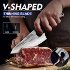 Topfeel 3PCS Butcher Knife Set Hand Forged chef knife Boning Knife, High Carbon - Image 2