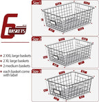 6 Pack Wire Baskets for Pantry Organization and Storage, Kitchen Organizer - Image 2