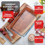 EATEX 8-Piece Deep Glass Casserole Dishes - Image 2