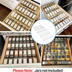 MIUKAA Clear Acrylic Spice Drawer Organizer, 4 Tier- 1 Set Seasoning Jars - Image 5