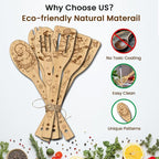 CUTHOLLOW 6PCS Funny Duck Wooden Kitchen Cooking Utensil Set, 11.9in Non Toxic - Image 3