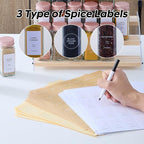 48 Pcs Glass Spice Jars with Labels and Pink Metal Caps, 4oz Empty Spice - Image 3
