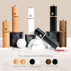 Wooden Salt and Pepper Grinder Set – Refillable Manual Salt and Pepper Mills - Image 4