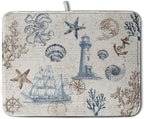 Nautical Coastal Dish Drying Mat by Kwlegh