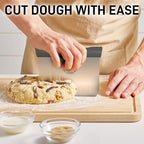 Zulay Premium Multi-purpose Stainless Steel Bench Scraper & Chopper, Quick & - Image 2