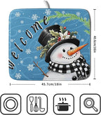 Christmas Snowman Dish Drying Mat - Image 2