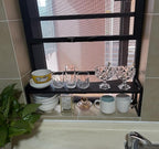 Expandable Cabinet Shelf Organizer 16-26" L Stackable Kitchen Counter Shelf - Image 7