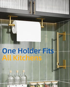 RUACQ Paper Towel Holder Under Cabinet, Wall Mounted or Adhesive Stainless - Image 7