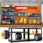 Set of 2 46" W Garage Shelving-2050 lbs 5 Tier Storage Shelves, Adjustable - Image 3
