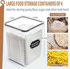 PRAKI Large Airtight Food Storage Containers 5.2L / 195oz, Baking Supplies - Image 2
