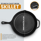 Utopia Kitchen Saute Fry Pan Pre-Seasoned Cast Iron Skillet - Image 2
