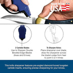 ACCUSHARP Knife Sharpener, Portable and Easy to Use, Hones and Sharpens Cleavers - Image 7