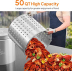 ROVSUN 50QT Stainless Steel Seafood Boil Pot - Image 3