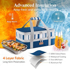 Lifewit Insulated Double Decker Casserole Carrier, Expandable Lasagna Lugger - Image 3