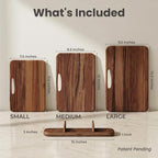 SMIRLY Wooden Cutting Boards for Kitchen, Double-Sided Cutting Board - Image 2