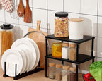 Marsui 4 Pcs Kitchen Organizer Accessories Set Cabinet Organizer Shelf and - Image 4