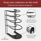 Pan Organizer - 2-PACK of Silicone-Coated Non-Slip 15" Heavy Duty Skillet Rack - Image 2