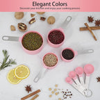 Measuring Cups and Spoons Set of Huygens Kitchen Gadgets 10 Pieces, Stackable - Image 6
