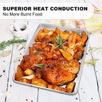 Half Sheet Pans with Rack Set, 18 Inch Commercial Quality Baking Sheet Pan Set - Image 5
