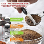 Magnetic Measuring Cups and Spoons Set, N52 Magnetic spoons Nesting Design - Image 6