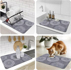 LuxStep Dish Drying Mat Super Absorbent Kitchen Counter Mat Rubber Backing - Image 7