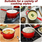 HaSteeL 2 QT Cast Iron Saucepan, Mini Enamel Dutch Oven - Image 7