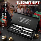 Huusk Japanese Steak Knives Set of 4-4.5" Serrated Steak Knife Set Dishwasher - Image 2