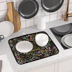 Absorbent Dish Drying Mat Colorful Flowers Microfiber Pad - Image 6