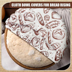 Patelai 10 Pcs Bowl Covers Reusable in 5 Size Stretch Cloth Fabric Elastic Food - Image 4