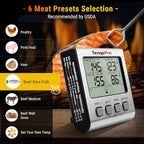 TempPro TP17 Dual Probe Digital Cooking Meat Thermometer Large LCD Backlight - Image 4