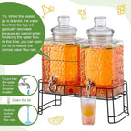 Honeydak 2.6 Gallon Glass Beverage Dispenser - Image 3