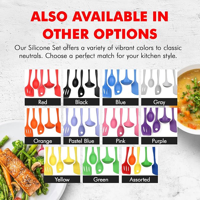 Chef Craft - Premium Silicone Kitchen Tools and Utensils Set, Non-Scratch - Image 7