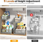 2 Pack 19.3IN-Depth Under Sink Organizer - Image 8