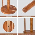 Acacia Wood Paper Towel Holder Countertop, Wooden Paper Towel Holder Thicken - Image 4