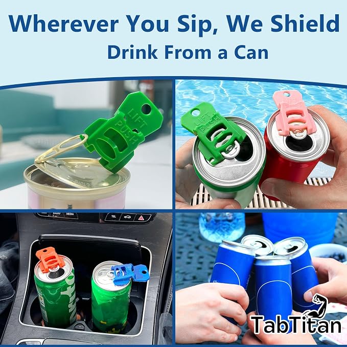 CanGuard 6-Pack Can Opener – Easy Open Drink Tab Toppers&Can Covers - Image 8