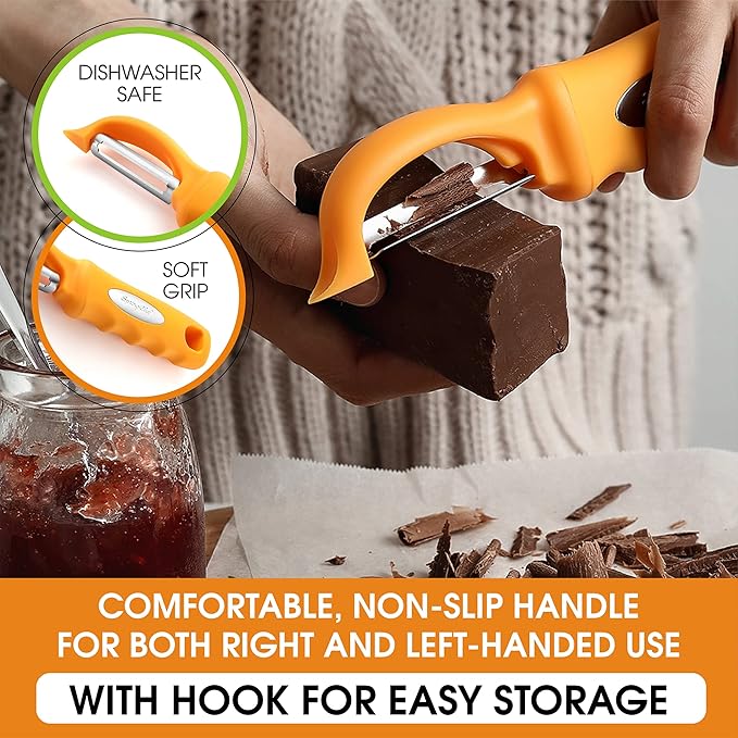 Spring Chef Premium Swivel Vegetable Peeler, Soft Grip Handle and Ultra Sharp - Image 6